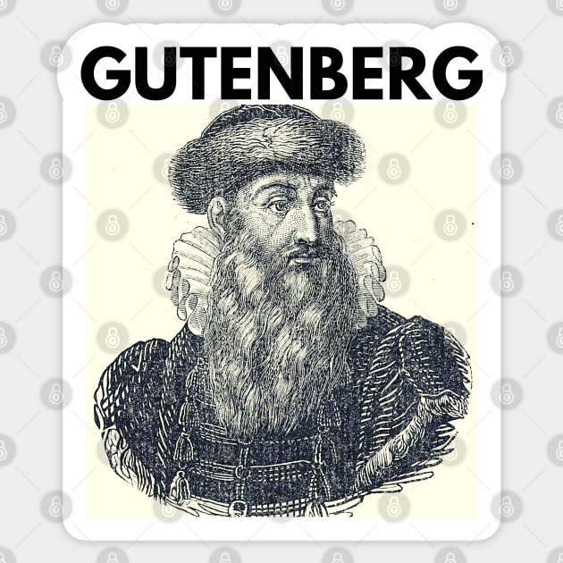 Gutenberg Sticker by The Journalist